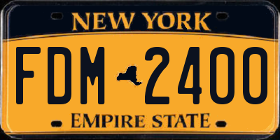 NY license plate FDM2400