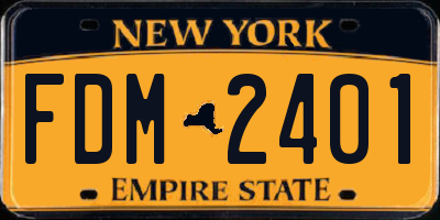 NY license plate FDM2401