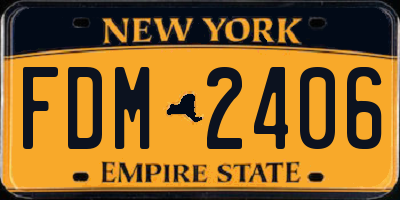 NY license plate FDM2406