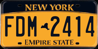 NY license plate FDM2414