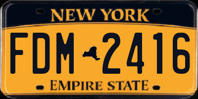 NY license plate FDM2416