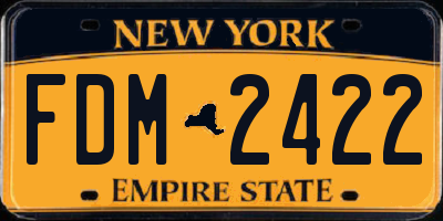 NY license plate FDM2422