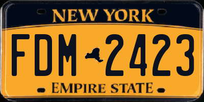 NY license plate FDM2423