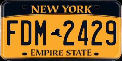 NY license plate FDM2429