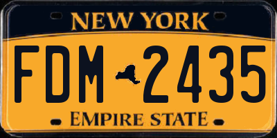 NY license plate FDM2435