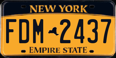 NY license plate FDM2437