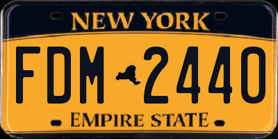 NY license plate FDM2440