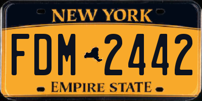 NY license plate FDM2442