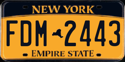 NY license plate FDM2443