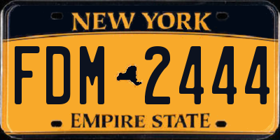 NY license plate FDM2444