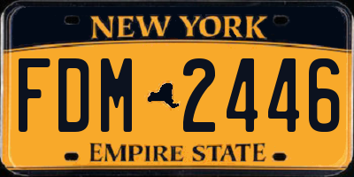NY license plate FDM2446