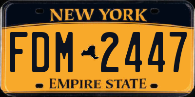 NY license plate FDM2447