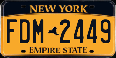NY license plate FDM2449