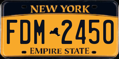 NY license plate FDM2450
