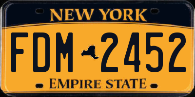 NY license plate FDM2452