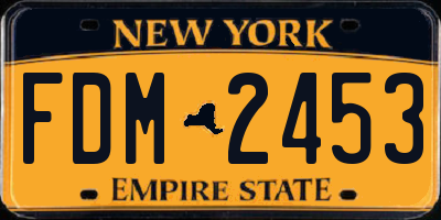 NY license plate FDM2453