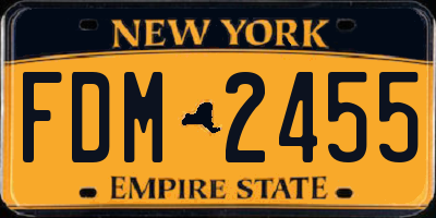 NY license plate FDM2455