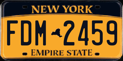 NY license plate FDM2459