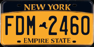 NY license plate FDM2460