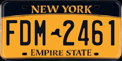 NY license plate FDM2461