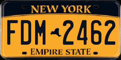NY license plate FDM2462