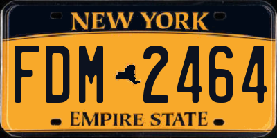 NY license plate FDM2464