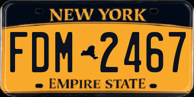 NY license plate FDM2467