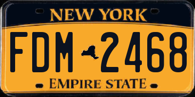 NY license plate FDM2468