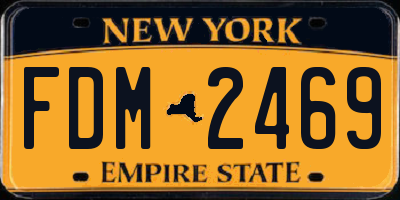 NY license plate FDM2469