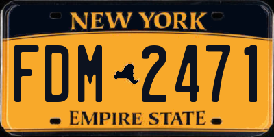 NY license plate FDM2471