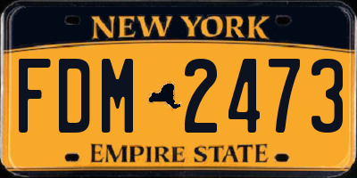 NY license plate FDM2473