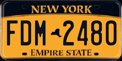 NY license plate FDM2480