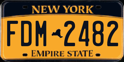 NY license plate FDM2482