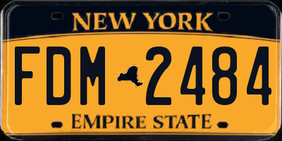 NY license plate FDM2484