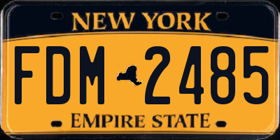 NY license plate FDM2485