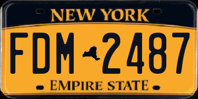 NY license plate FDM2487