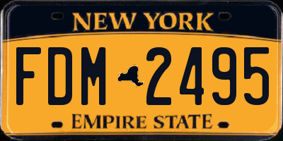 NY license plate FDM2495