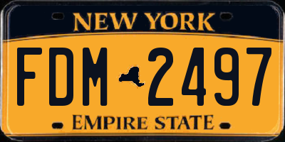 NY license plate FDM2497