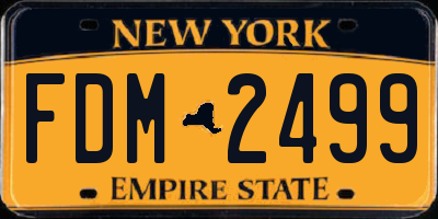 NY license plate FDM2499