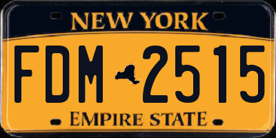 NY license plate FDM2515