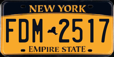 NY license plate FDM2517