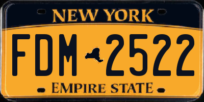 NY license plate FDM2522