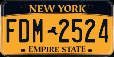 NY license plate FDM2524