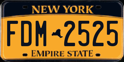 NY license plate FDM2525