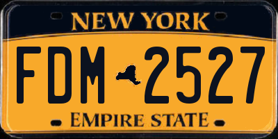 NY license plate FDM2527