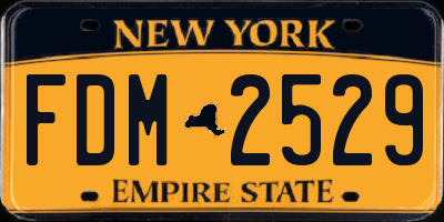 NY license plate FDM2529