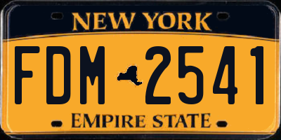 NY license plate FDM2541