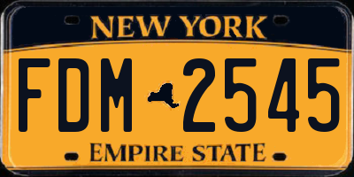 NY license plate FDM2545