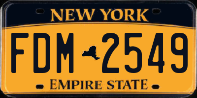 NY license plate FDM2549