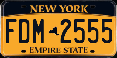 NY license plate FDM2555